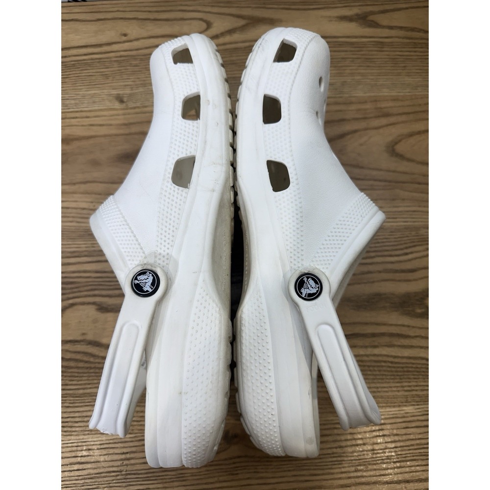 CROCS Men's White Classic Slip On Clog Shoes Size 12 Clean - Picture 3 of 8